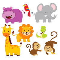 Раскраски Детеныши животных