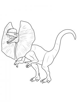 Раскраска Дилофозавр 2 - Бесплатно распечатать