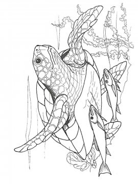 Раскраска Морская Черепаха 18 - Бесплатно распечатать