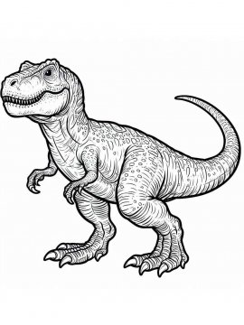 Раскраска Тираннозавр 43 - Бесплатно распечатать