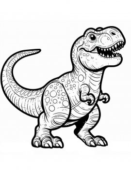 Раскраска Тираннозавр 44 - Бесплатно распечатать