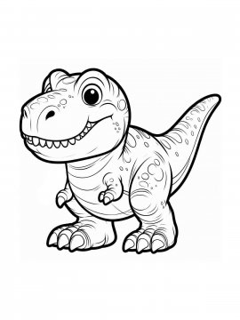 Раскраска Тираннозавр 45 - Бесплатно распечатать