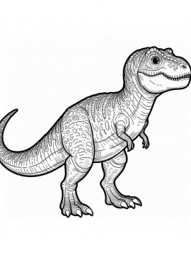 Раскраска Тираннозавр 47 - Бесплатно распечатать