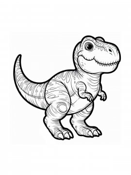 Раскраска Тираннозавр 48 - Бесплатно распечатать