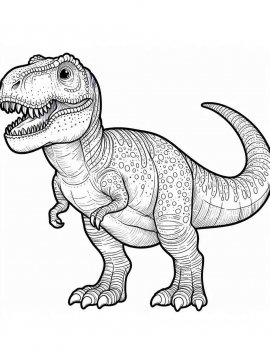 Раскраска Тираннозавр 49 - Бесплатно распечатать