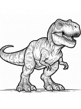 Раскраска Тираннозавр 50 - Бесплатно распечатать