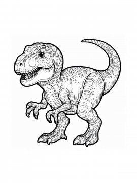 Раскраска Тираннозавр 51 - Бесплатно распечатать
