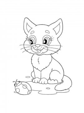 Раскраска Кошка 31 - Бесплатно распечатать