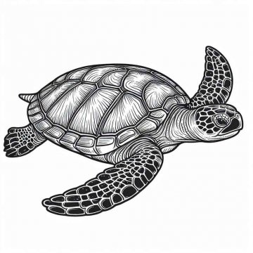 Раскраска Черепаха 46 - Бесплатно распечатать