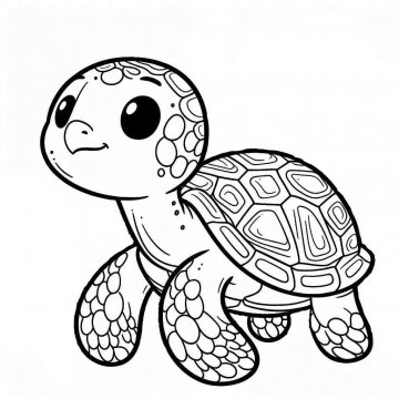 Раскраска Черепаха 50 - Бесплатно распечатать