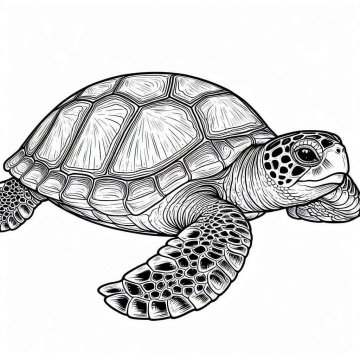 Раскраска Черепаха 53 - Бесплатно распечатать