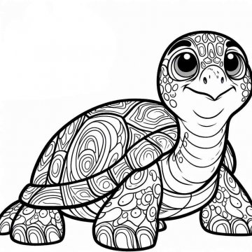 Раскраска Черепаха 54 - Бесплатно распечатать