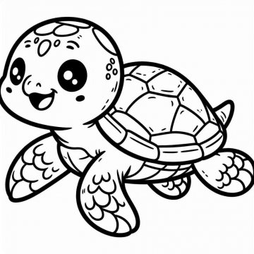 Раскраска Черепаха 55 - Бесплатно распечатать
