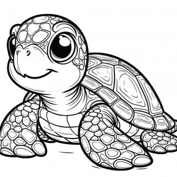 Раскраска Черепаха 60 - Бесплатно распечатать