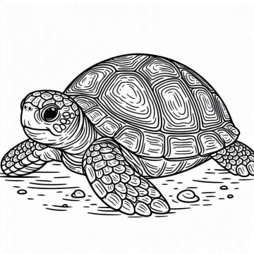 Раскраска Черепаха 61 - Бесплатно распечатать