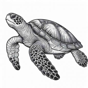 Раскраска Черепаха 65 - Бесплатно распечатать