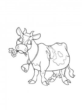 Раскраска Корова 10 - Бесплатно распечатать