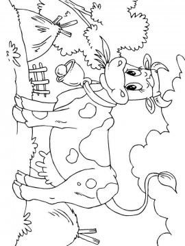 Раскраска Корова 11 - Бесплатно распечатать