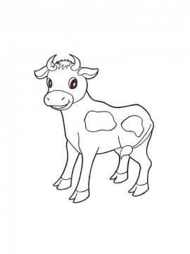 Раскраска Корова 12 - Бесплатно распечатать