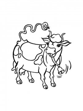 Раскраска Корова 14 - Бесплатно распечатать