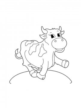 Раскраска Корова 15 - Бесплатно распечатать