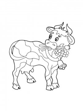 Раскраска Корова 16 - Бесплатно распечатать