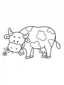 Раскраска Корова 2 - Бесплатно распечатать
