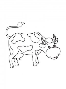 Раскраска Корова 20 - Бесплатно распечатать
