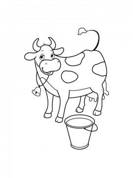 Раскраска Корова 4 - Бесплатно распечатать