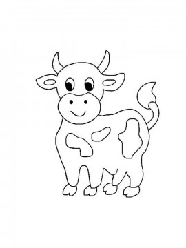 Раскраска Корова 7 - Бесплатно распечатать