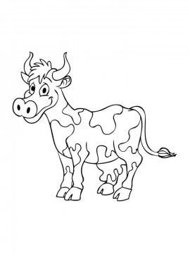 Раскраска Корова 8 - Бесплатно распечатать