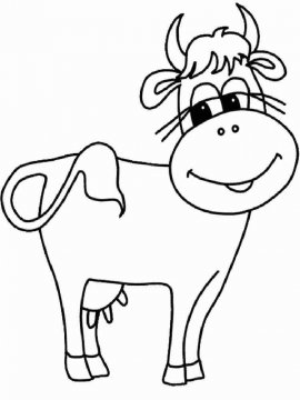 Раскраска Корова 21 - Бесплатно распечатать