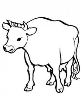 Раскраска Корова 33 - Бесплатно распечатать