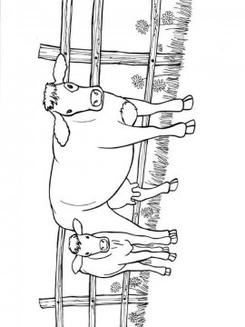 Раскраска Корова 34 - Бесплатно распечатать