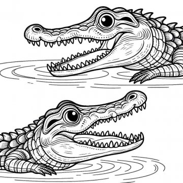 Раскраска Крокодил 46 - Бесплатно распечатать