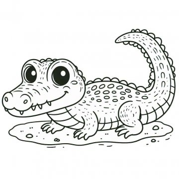 Раскраска Крокодил 50 - Бесплатно распечатать