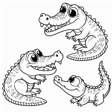 Раскраска Крокодил 55 - Бесплатно распечатать
