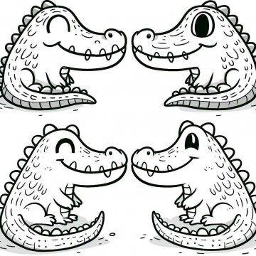 Раскраска Крокодил 58 - Бесплатно распечатать