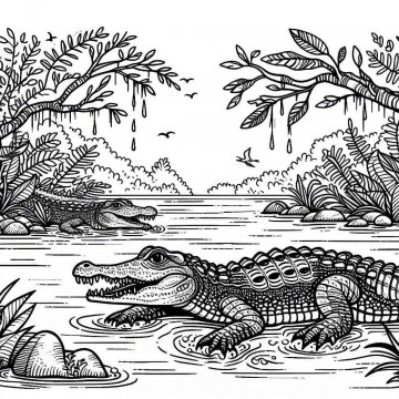 Раскраска Крокодил 66 - Бесплатно распечатать