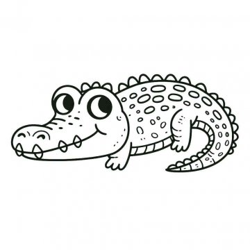 Раскраска Крокодил 72 - Бесплатно распечатать