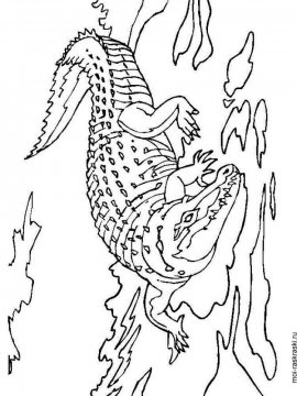 Раскраска Крокодил 9 - Бесплатно распечатать