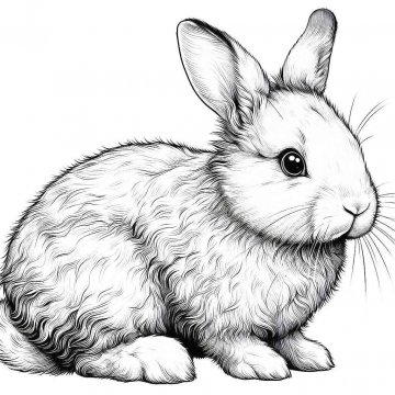 Раскраска Кролик 42 - Бесплатно распечатать