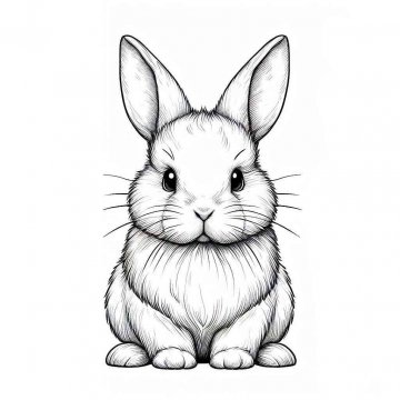 Раскраска Кролик 60 - Бесплатно распечатать