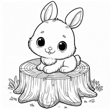 Раскраска Кролик 64 - Бесплатно распечатать