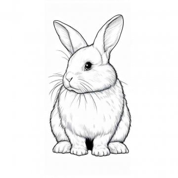 Раскраска Кролик 65 - Бесплатно распечатать