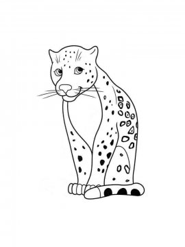 Раскраска Леопард 14 - Бесплатно распечатать