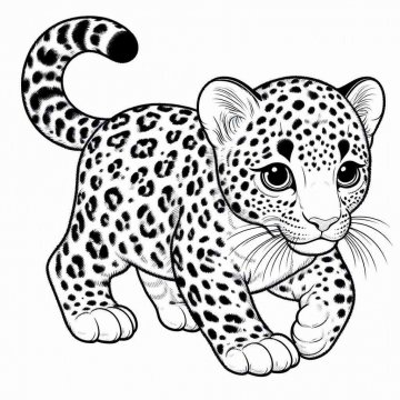 Раскраска Леопард 23 - Бесплатно распечатать