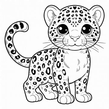 Раскраска Леопард 25 - Бесплатно распечатать