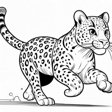 Раскраска Леопард 33 - Бесплатно распечатать