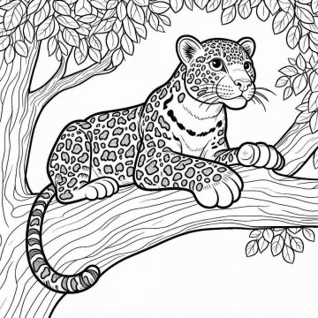 Раскраска Леопард 34 - Бесплатно распечатать
